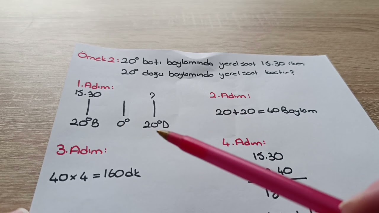 9.SINIF COĞRAFYA YENİ MÜFREDAT KONU ANLATIMI (YEREL SAAT HESAPLAMALARI)