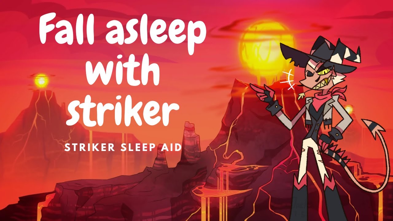 Fall asleep with Striker | Fire sounds| Night Ambiance #helluvaboss #striker