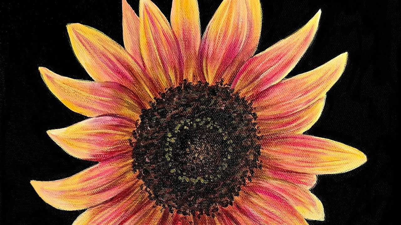How to Paint a Sunflower Acrylic Painting LIVE Tutorial