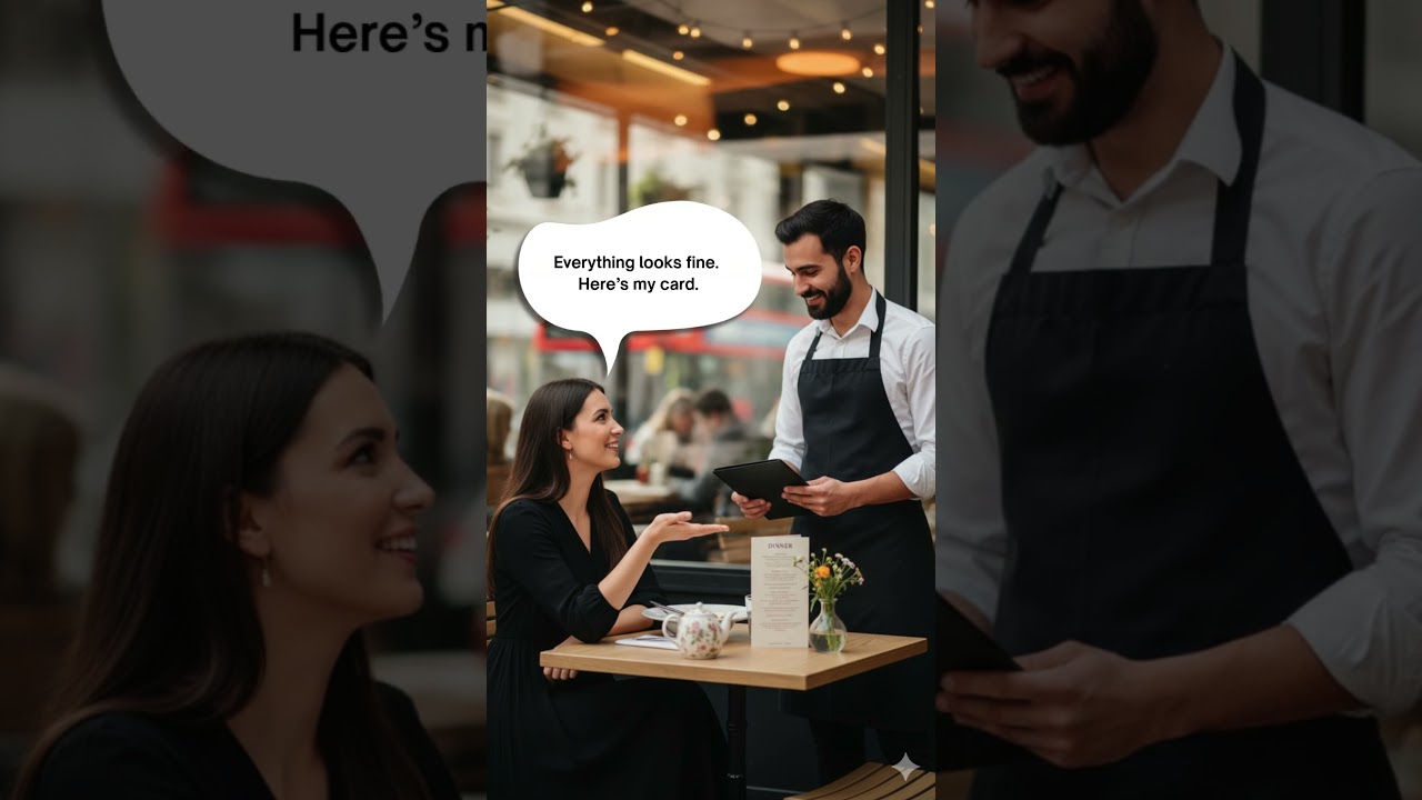 &ldquo;💳 Asking for the Bill in English | Restaurant Conversation Practice #learnenglish
