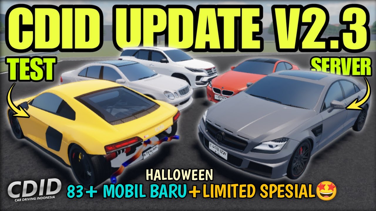 REVIEW MOBIL BARU DI DEALER CDID UPDATE V2.3 HALLOWEEN TEST SERVER!! | CDID V2.3 Roblox Part 1