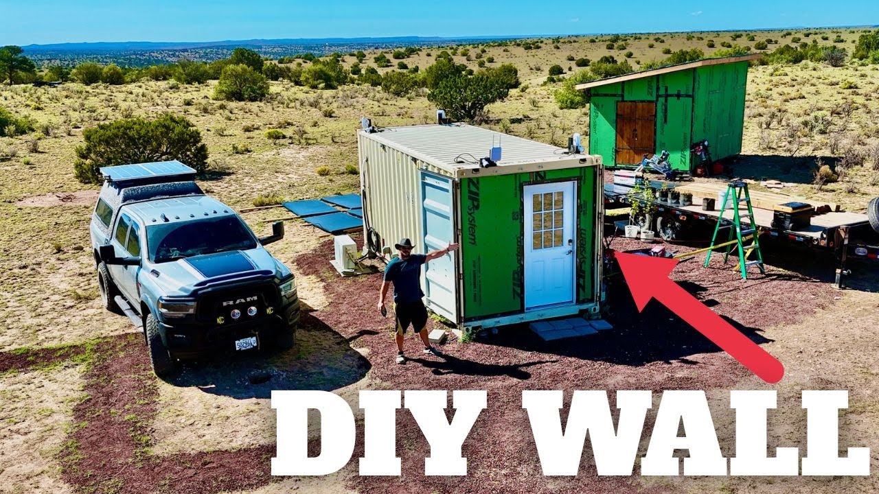 OFF GRID Container 🌵🔥| Front Wall Build