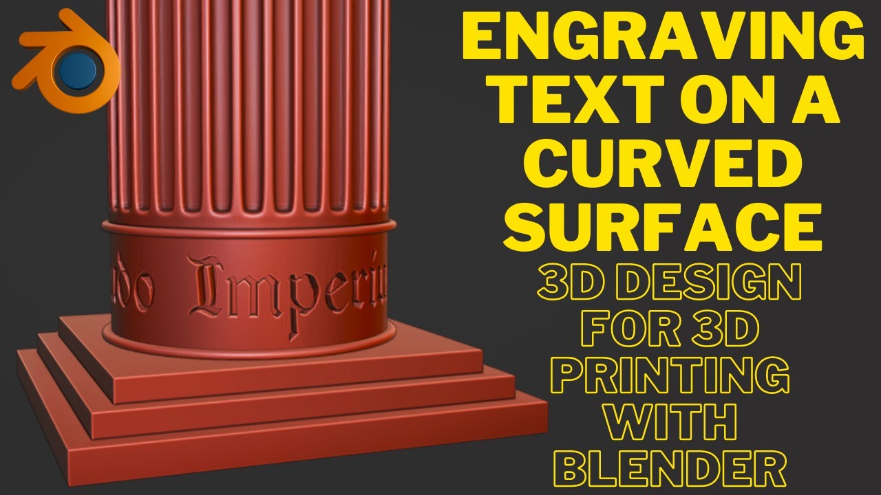 Adding text onto a curved surface