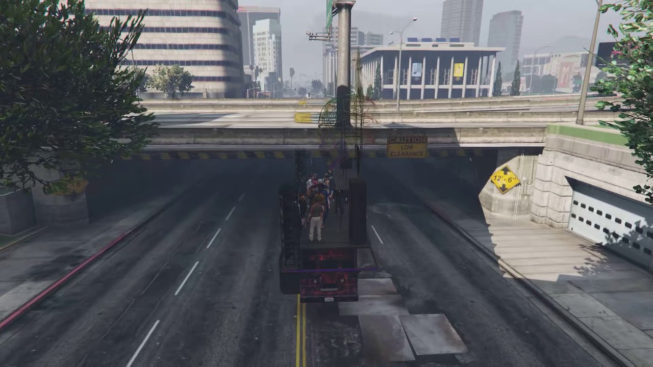 Party Bus vs. Bridge - GTA Online After Hours DLC