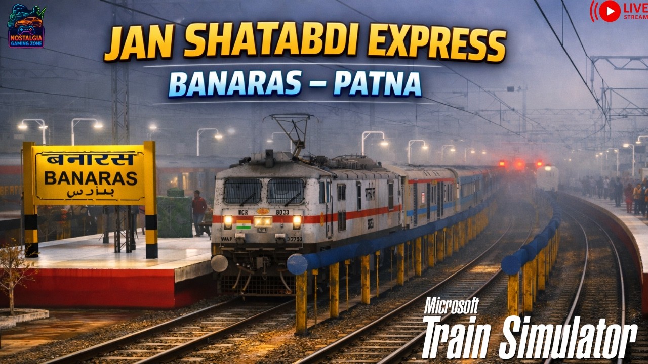⚡JAN SHATABDI EXPRESS LIVE | Foggy Banaras Start🥶TKD WAP7 Shunting & 130KMPH Run #shorts #shortsfeed