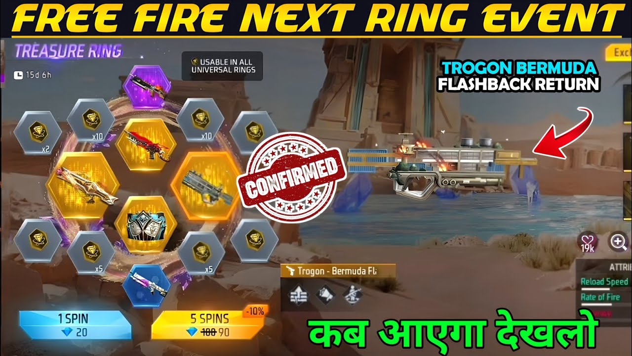 Next Universal Token Ring Free Fire New Event | Trogon Gun Skin March Ring Event Kab/Konsa Aayega FF