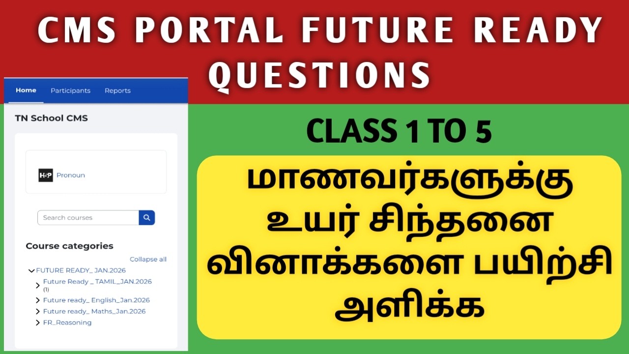 FUTURE READY QUESTIONS CMS PORTAL CLASS 1 TO 5 | PRACTICE HIGHER ORDER THINKING QUESTIONS FEB 2026
