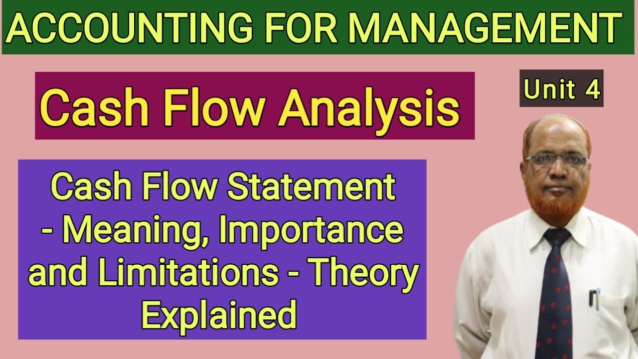 Accounting for Management I Cash Flow Statement Analysis I Theory I Part 1 I Hasham Ali Khan I