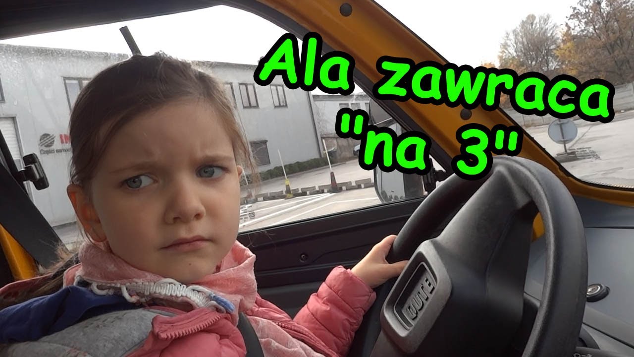 6-letnia Ala zawraca autem 🚗 Akademia jazdy dla dzieci KIDZZ