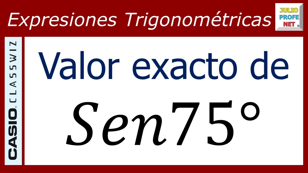 Valores exactos de expresiones trigonométricas | Ej. 4 #julioprofe y #casio