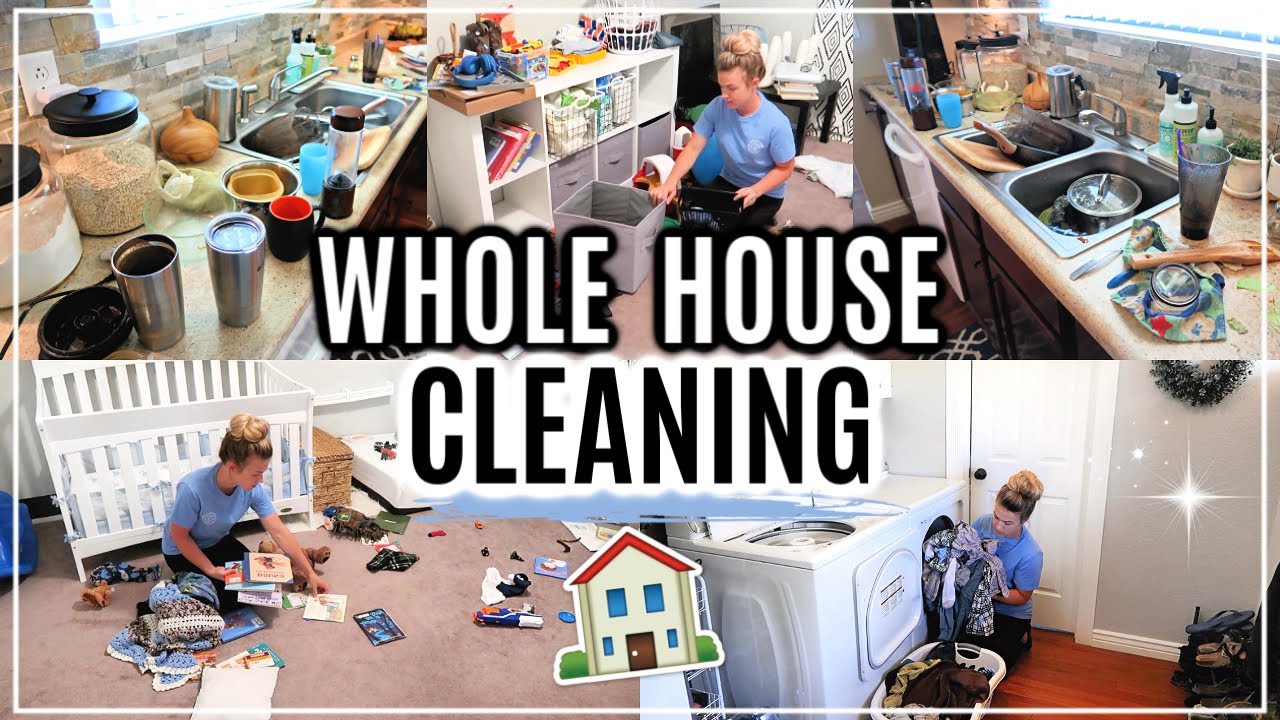WHOLE HOUSE CLEANING 2019 | ALL DAY CLEAN WITH ME | EXTREME CLEANING MOTIVATION | SAHM