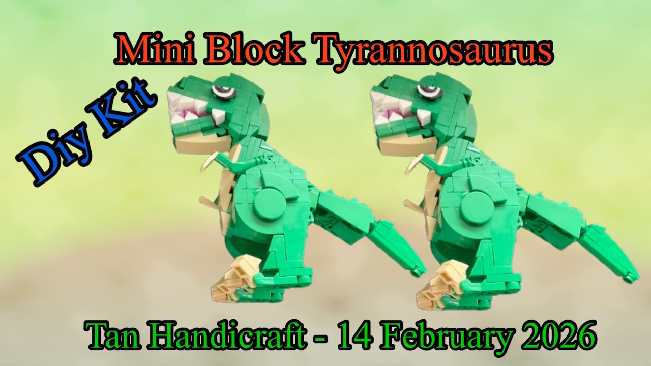 Tutorial ke 1735 - Diy Kit Mini Blocks Tyrannosaurus 