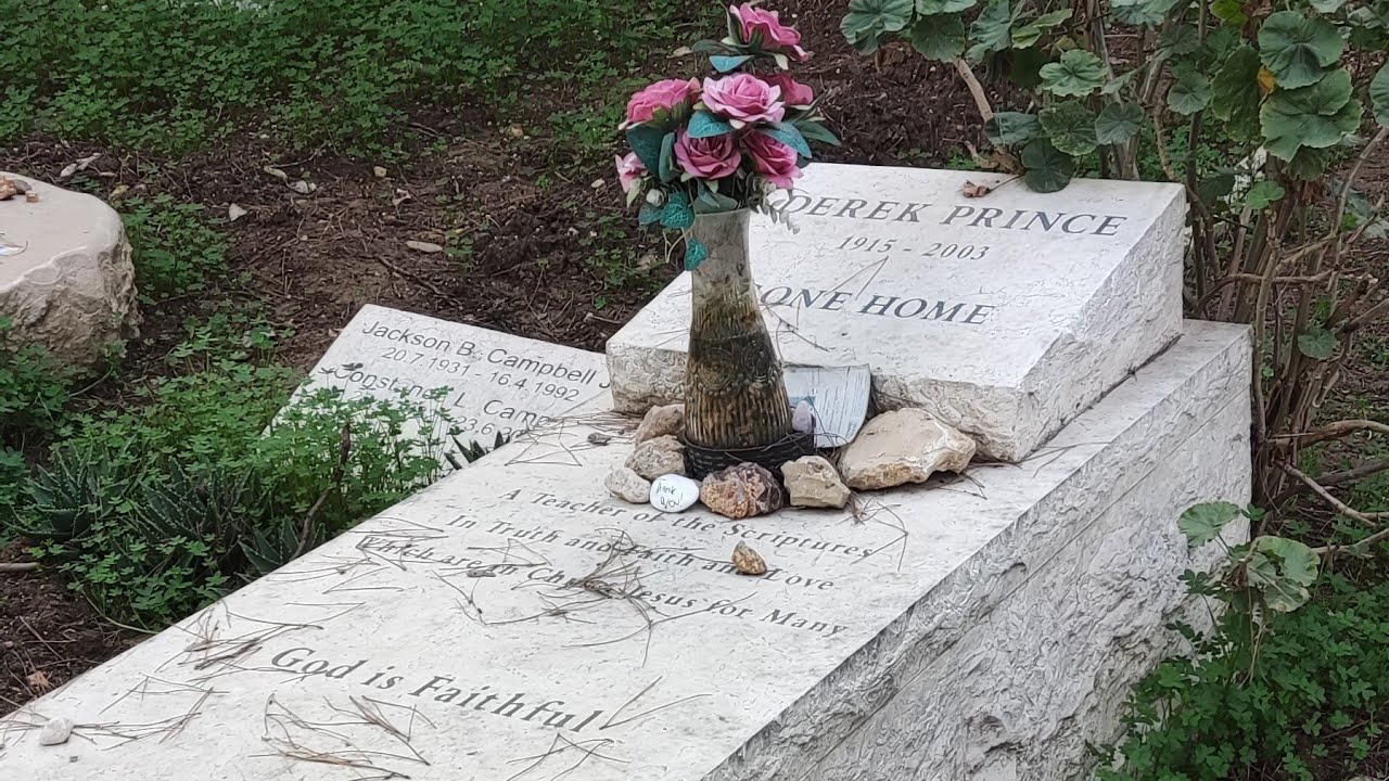 Where is famous Christian Bible Teacher Derek Prince buried in Jerusalem?