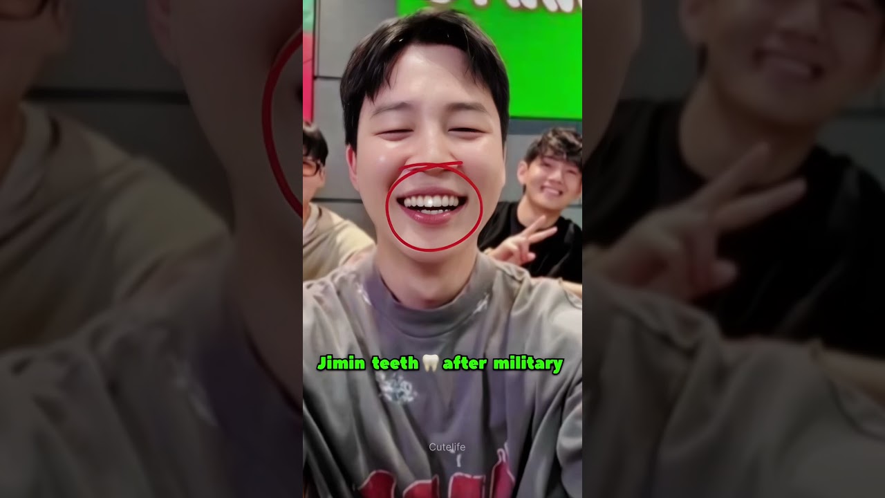 Jimin fixed his cooked teeth 🦷 #bts #cutelife