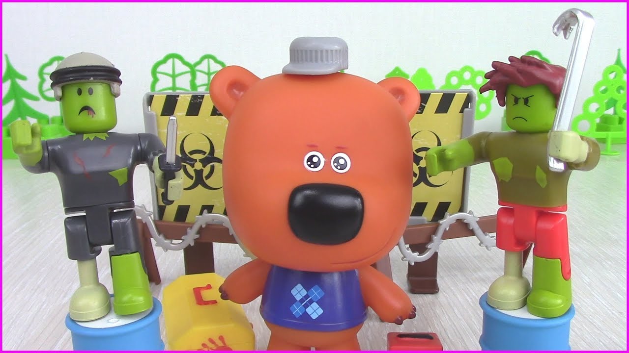 Игрушки Мимимишки и ЗОМБИ РОБЛОКС в Реальной жизни! Кеша и Тучка играют в ROBLOX ФИГУРКИ