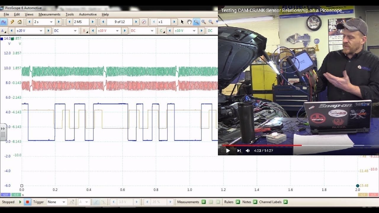 Testing CAM-CRANK Sensor Relationship on a Picoscope