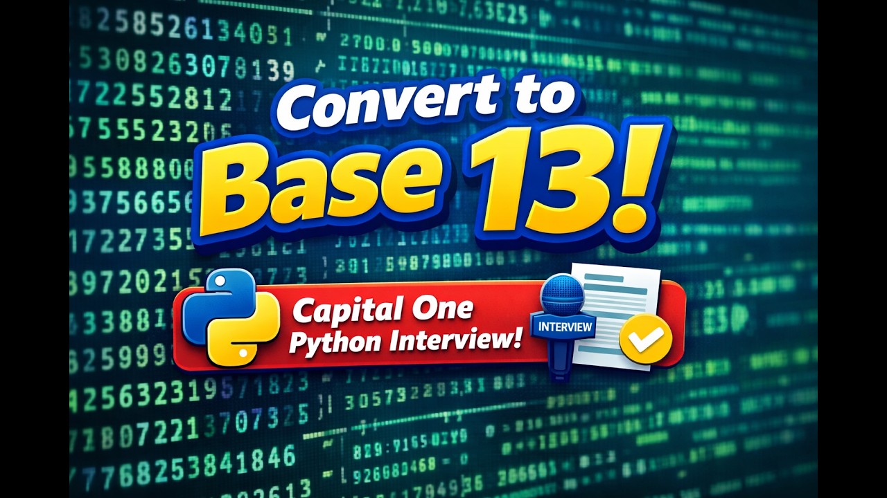Python Solution: Convert Numbers to Base 13 (Capital One Interview)