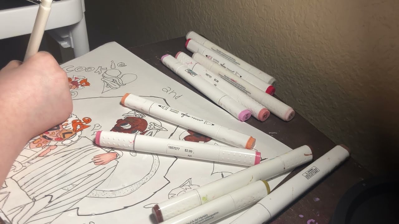 PART 3 of coloring my drawings(coloring sweet scented  milk fanart)￼