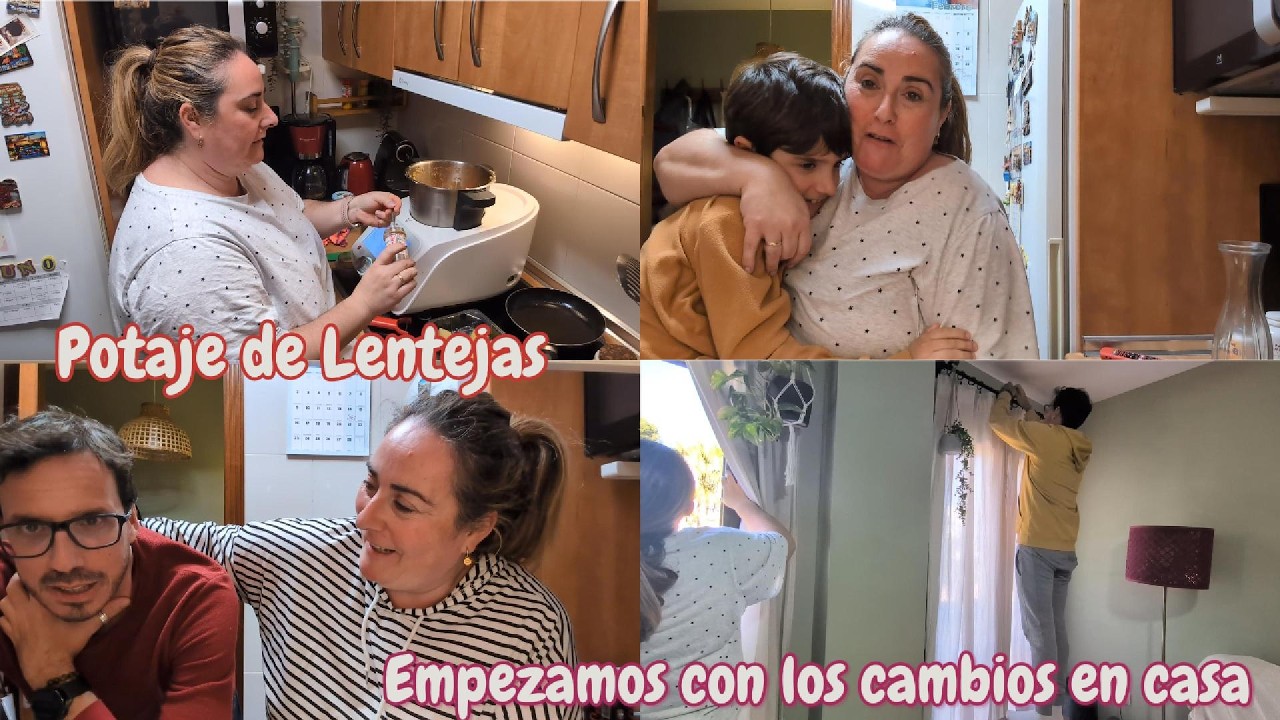 ARRANCAMOS CON LOS CAMBIOS EN CASA🏡 POTAJE LENTEJAS🍲 COMPRAS DE DIARIO🥑🫘 #vlog #familia