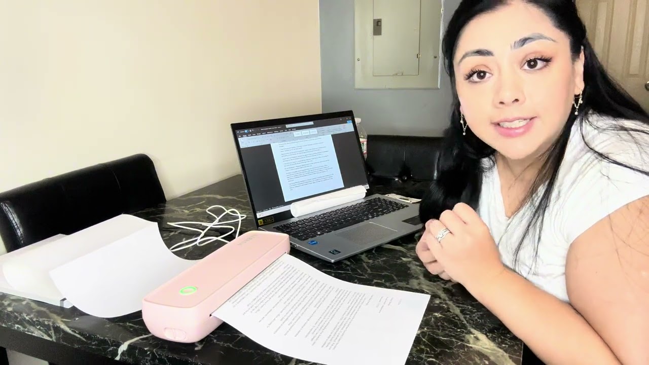 MUNBYN Portable Printer Wireless for Travel ITP04 Review #amazonfinds #portableprinter #thermal