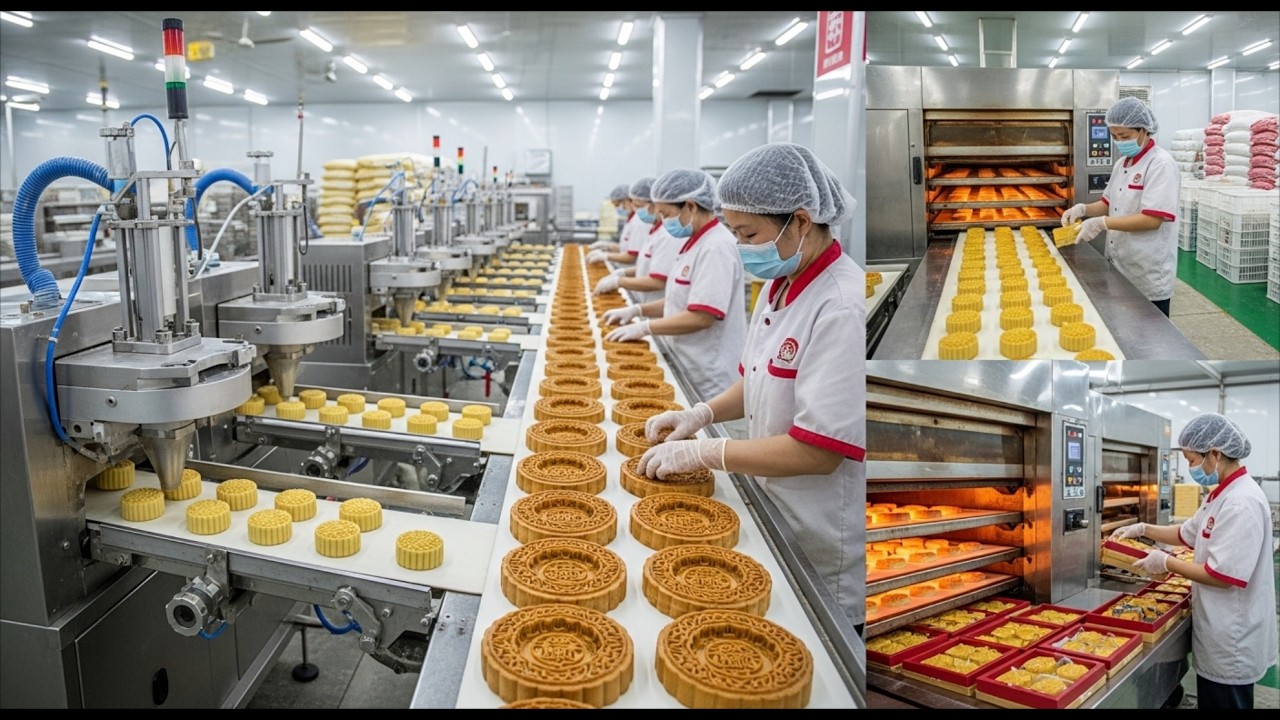 Bên trong nhà máy: Quy trình sản xuất bánh nướng Trung Thu tại Thái Nguyên (Toàn bộ quy trình)