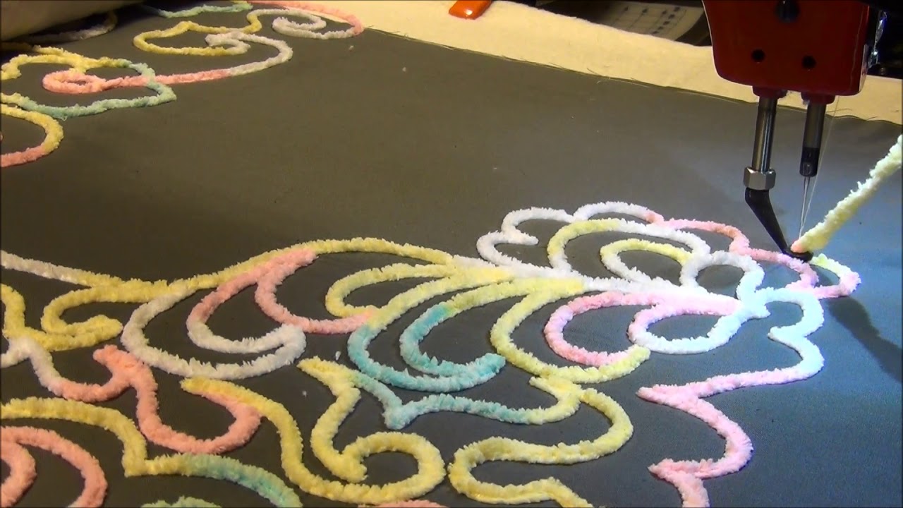 Couching Yarn on the Gammill Longarm By Charisma's Corner