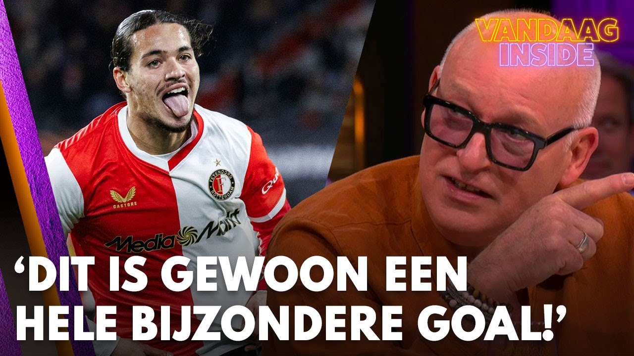Ren&eacute; van der Gijp looft Feyenoorder Anis Hadj Moussa: 'Dit is gewoon een hele bijzondere goal!'
