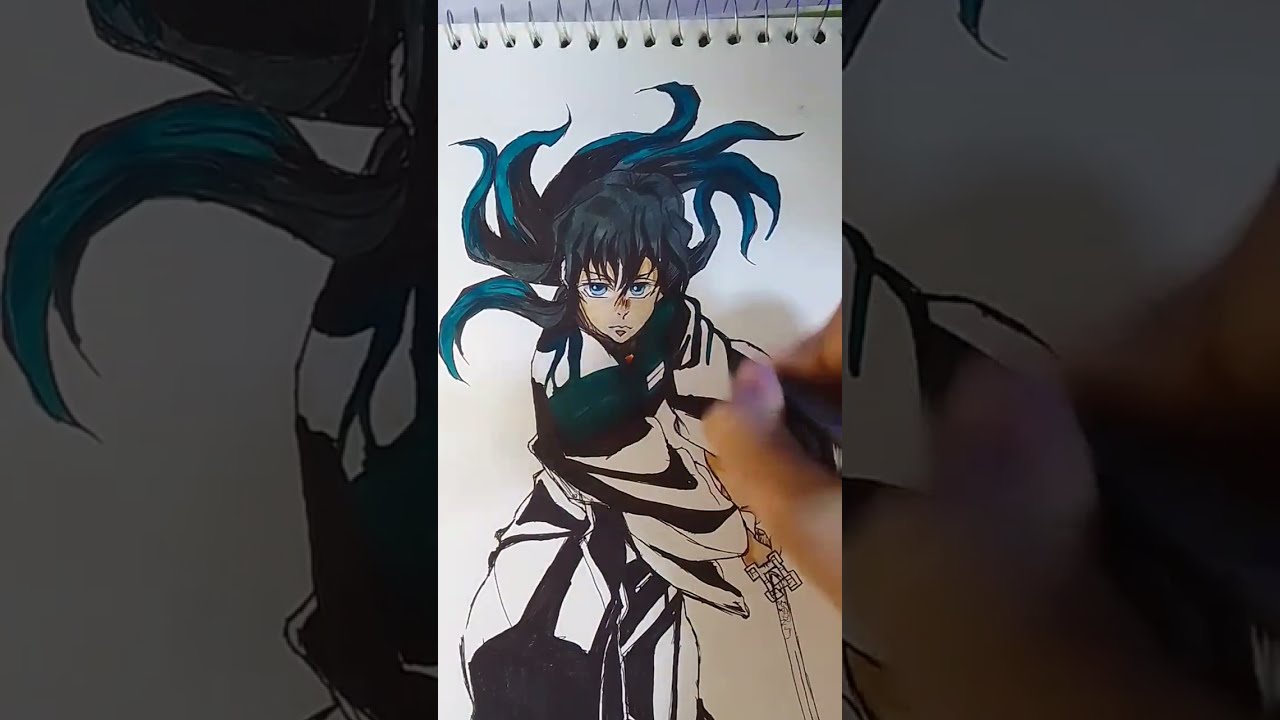 Tokito muichiro drawing on live.