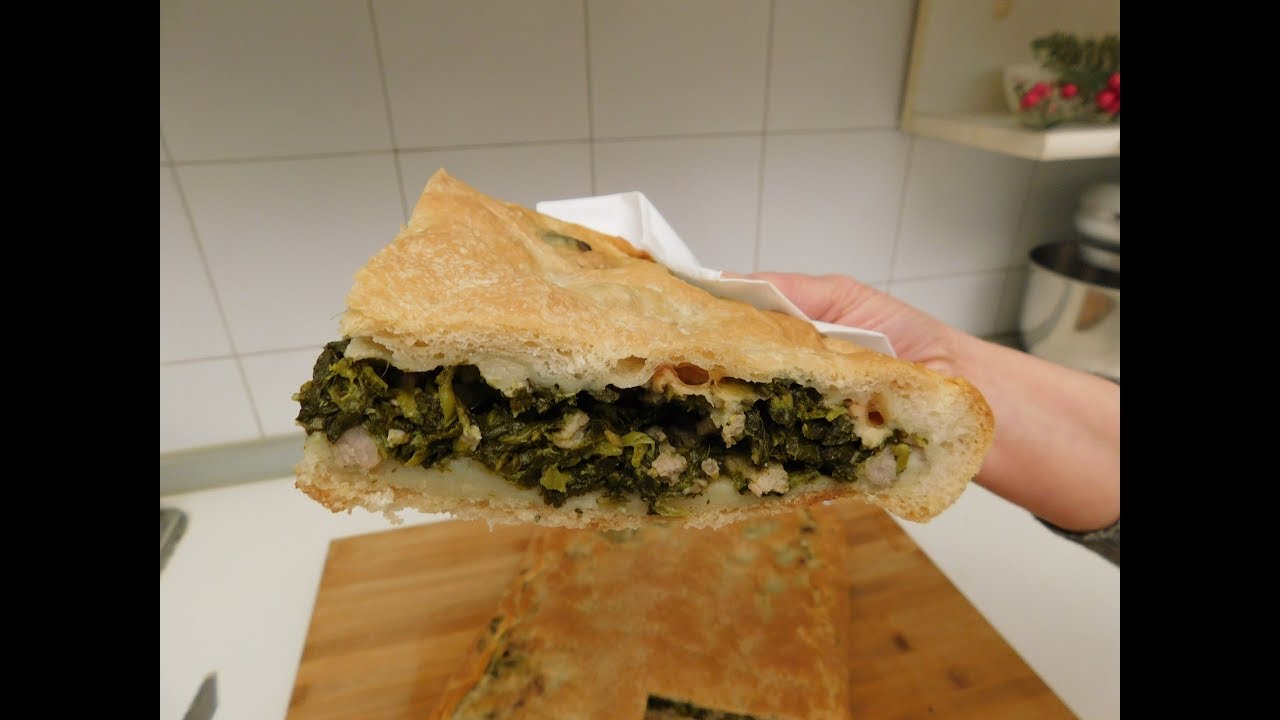 Пицца, фаршированная колбасой и брокколи 😍 100% Italia 😎 Le ricette di zia Franca