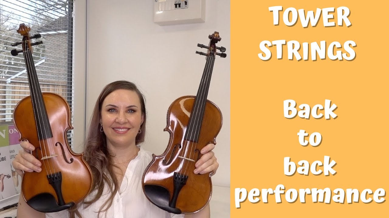 Demonstration only of Tower Strings Entertainer, Rockstar & Legend violins