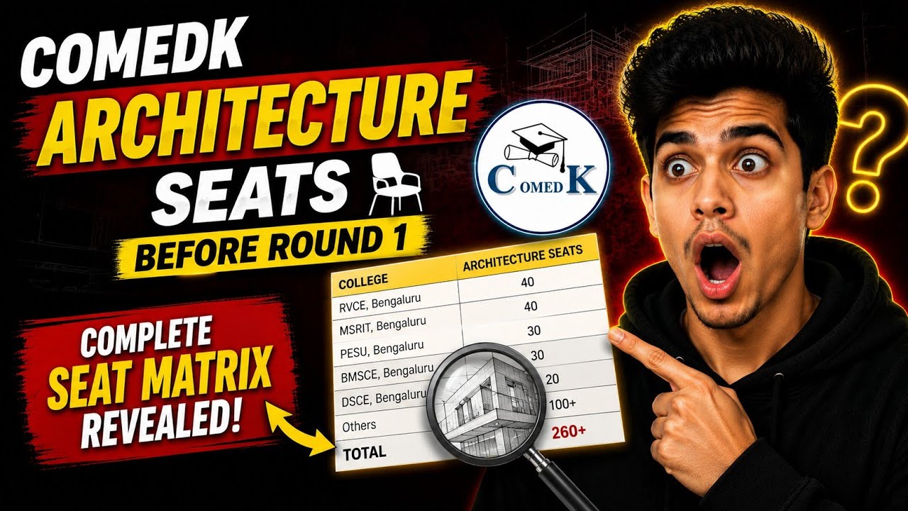 🔥 COMEDK 2025 Architecture Seats Before Round 1 &ndash; Complete Seat Matrix Revealed! 📊