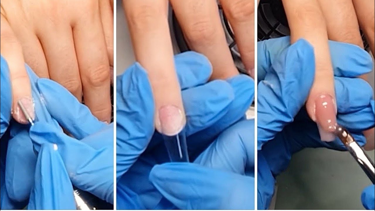 Runny Gel, how to manage it. Nail extensions on tips step by step