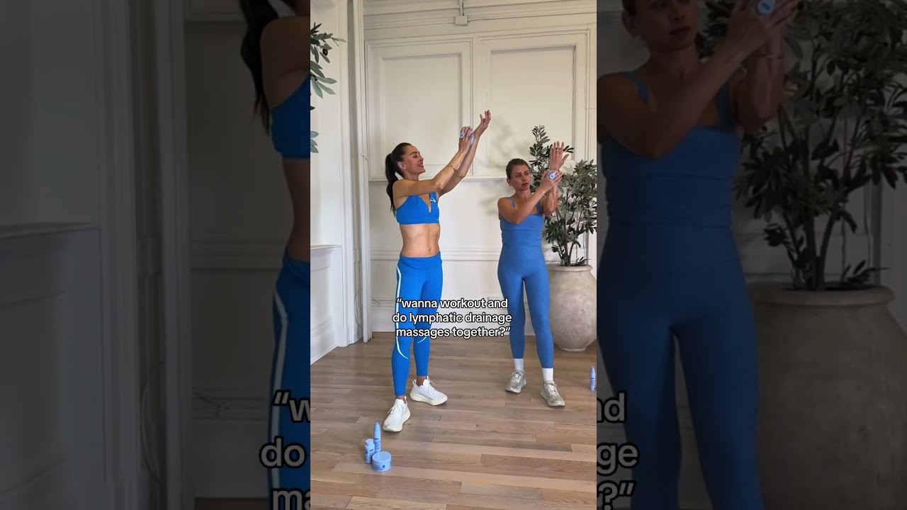 Lo Bosworth & Megan Roup doing our 4-Step Depuff & Sculpt Routine #lymphaticdrainage