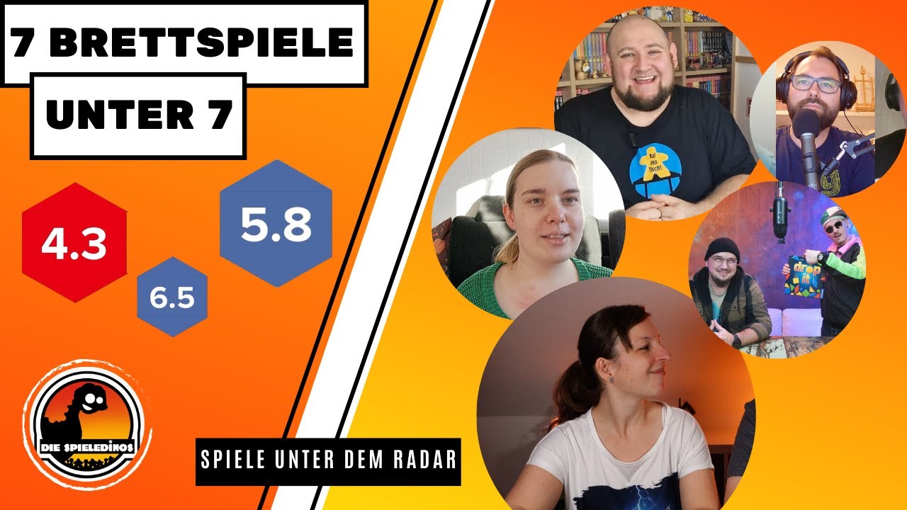 7 Brettspiele unter 7 - Welche Spiele sich trotzdem lohnen - Teil 8 mit Gästen