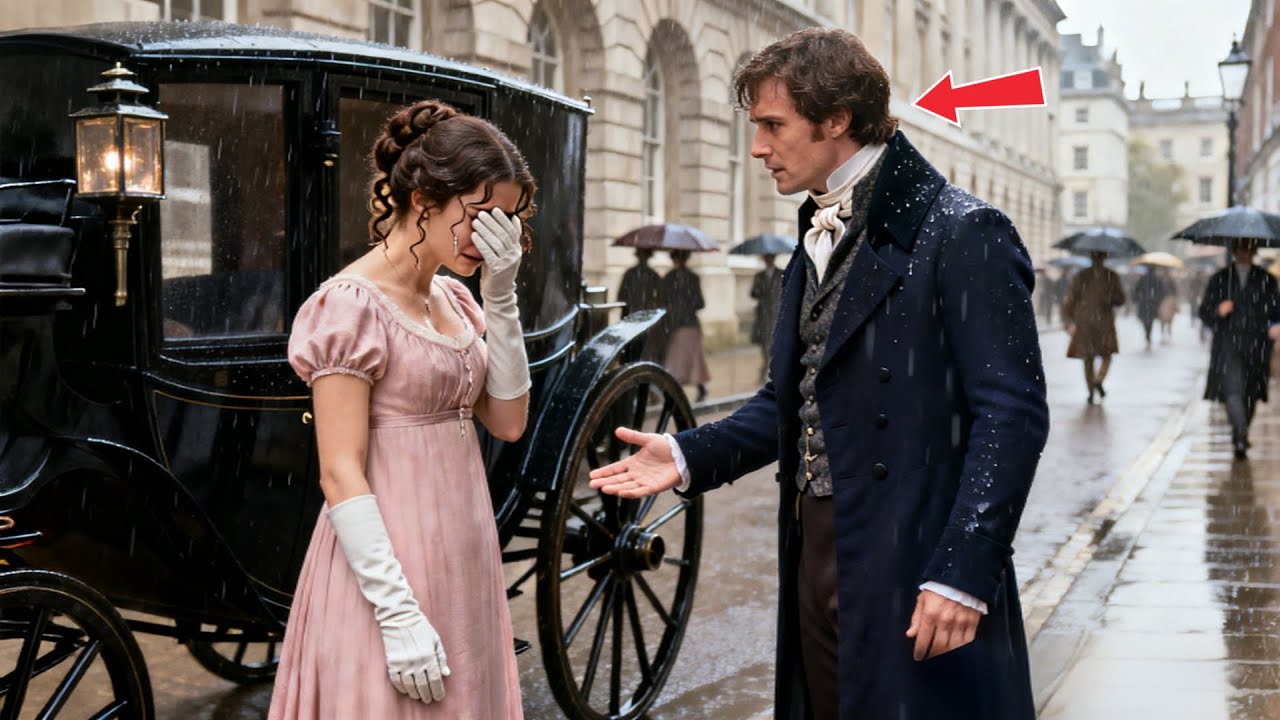 💔👑SHE LEFT IN SILENCE AFTER THE BROKEN ENGAGEMENT — MINUTES LATER, A DUKE’S CARRIAGE STOPPED FOR HER