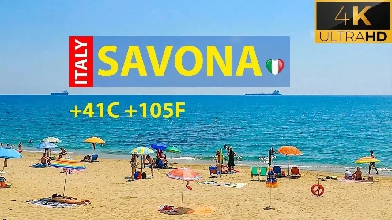 +41°C | 105°F | Savona 🇮🇹 Italy | walking tour (10 min)