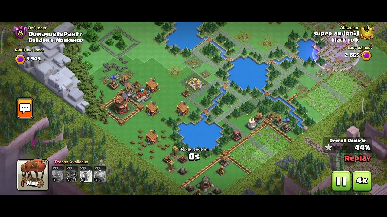 Builder workshop 2 attack strategy (12-17-23) using mountain Golem
