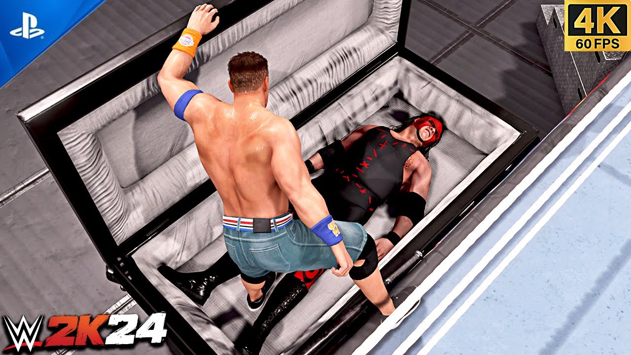 WWE 2K24 - John Cena VS Kane - Casket Match | 4K PS5