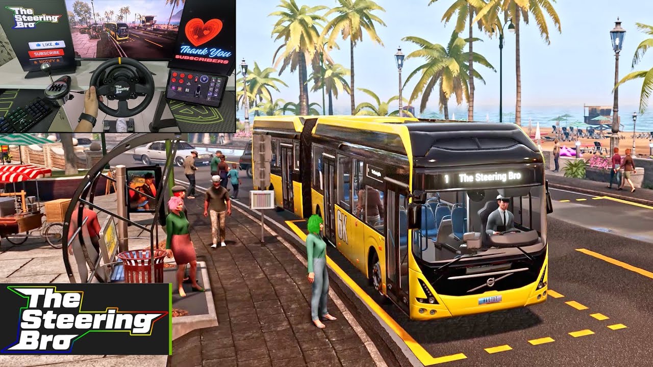Bus Simulator 21 - VOLVO 7900 Electric Articulated - Smooth Drive | Thrustmaster TX Gameplay