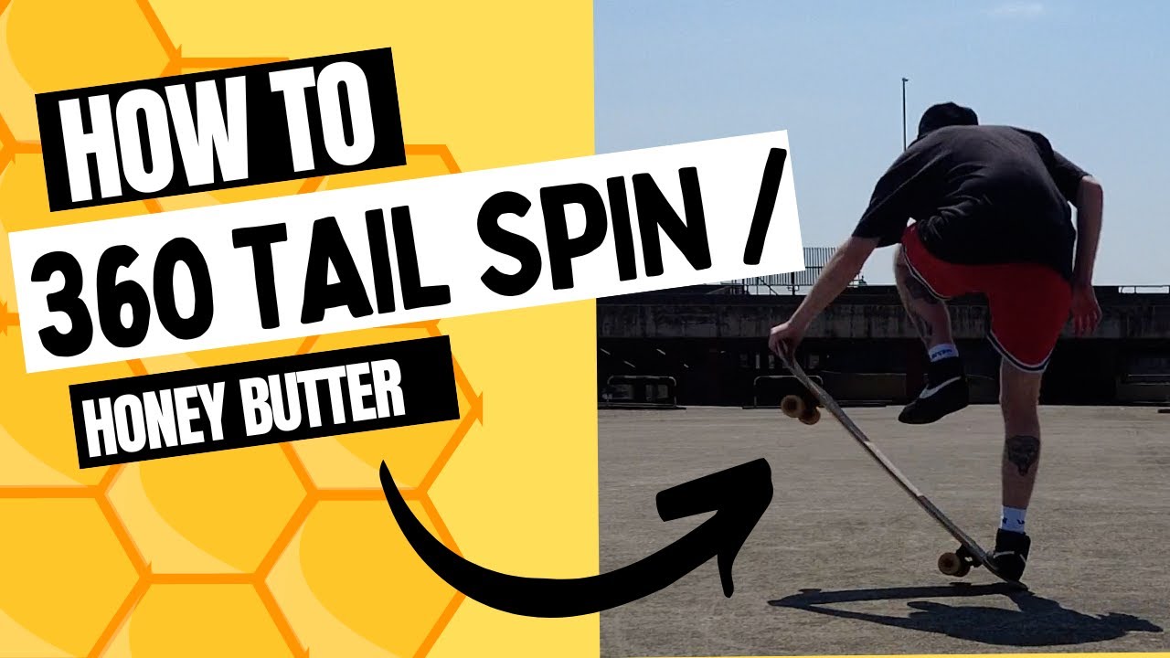 HOW TO 360 Tail spin / Honey butter - Longboard freestyle