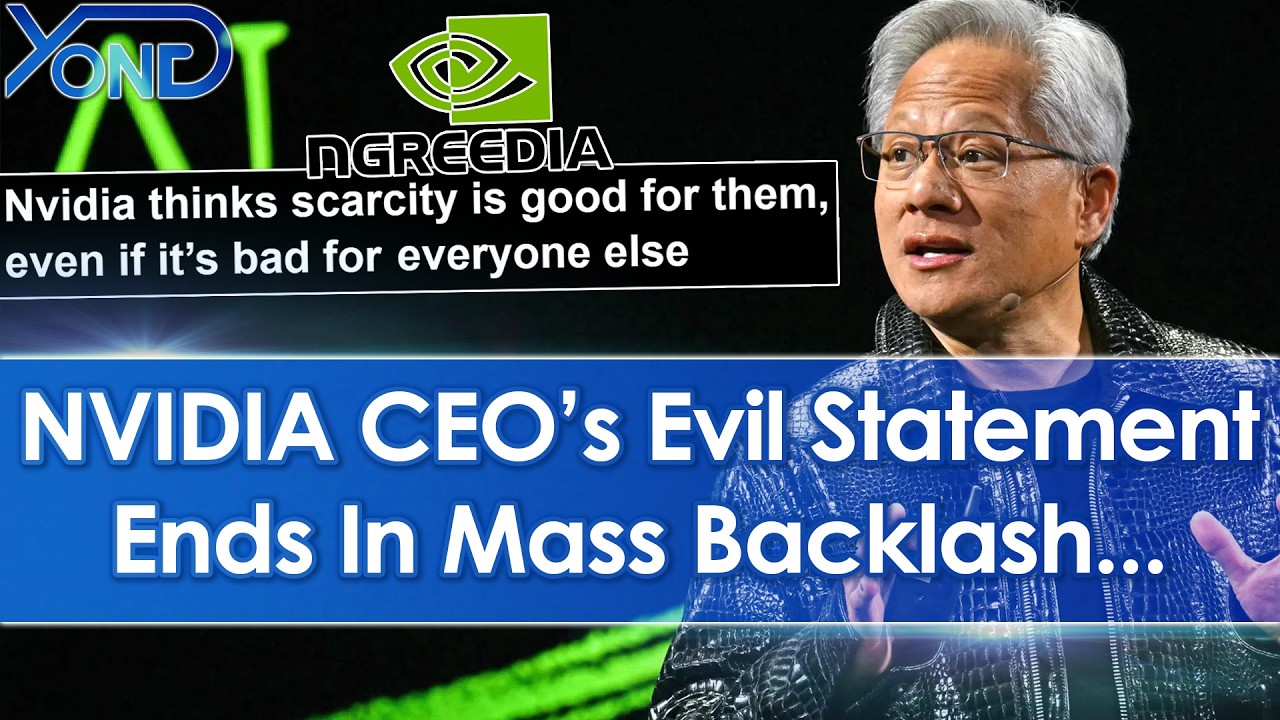 NVIDIA CEO Gloats About Profiting From Scarcity, Goes Very Poorly...