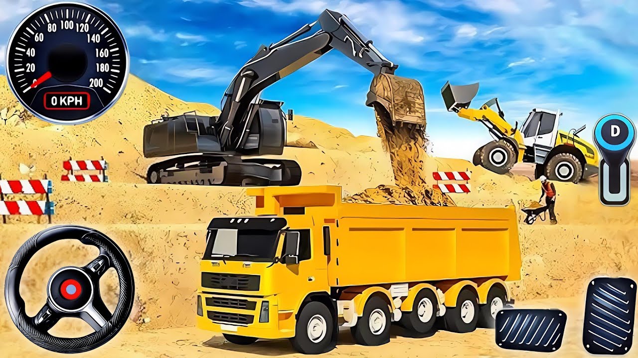 New Construction Jcb Simulator 3D - Make Real Road Builder Truck Driver 2024 - Android Gameplay