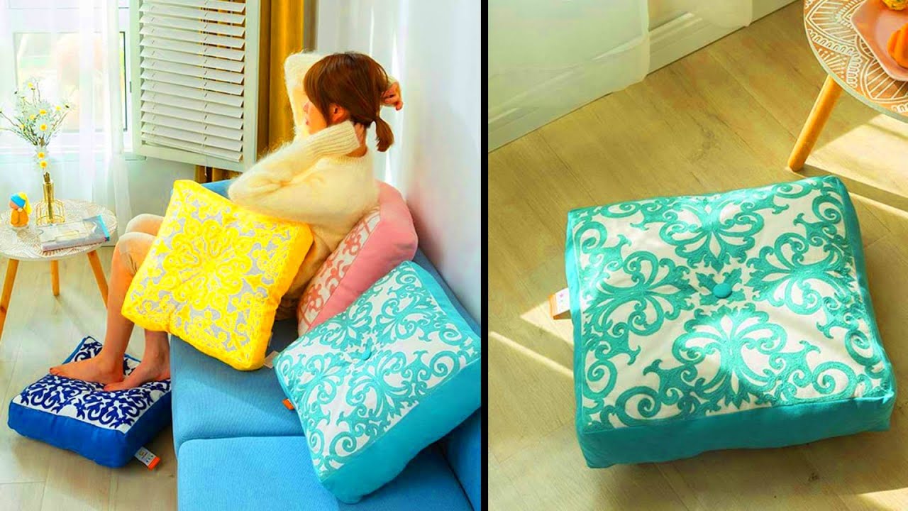 sew a seat cushion on the floor 💯 😍