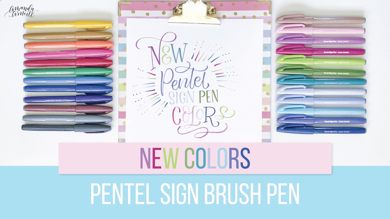 Honest Review of the *NEW* Pentel Sign Brush Pen Colors (What's That Pen?)