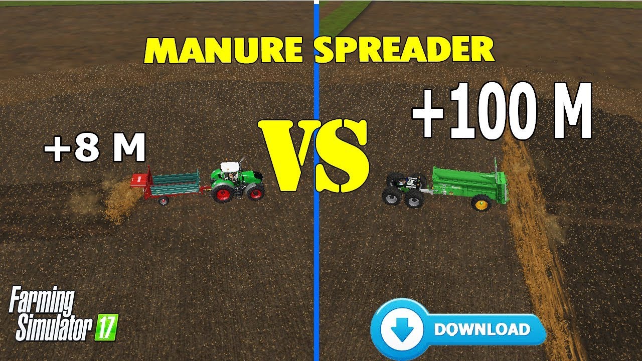 Farming Simulator 17 | +100 METERS JOSKIN TORNADO3 VS FARMTECH SUPERFEX 800 | MANURE SPREADERS
