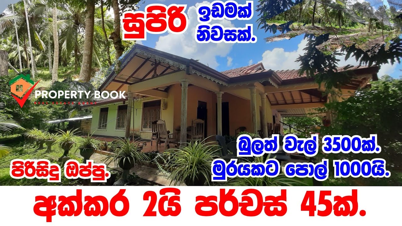 House and land for sale in Kuliyapitiya/Idam gewal/pol idam/lankawe idam gewal/lankawe pol idam