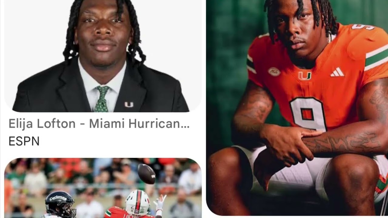 Elija Lofton university of Miami sophomore tight end 