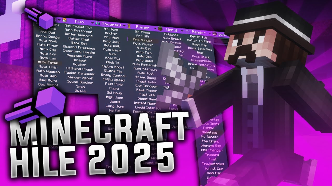 Minecraft 2B2T HİLE Y&Uuml;KLEME ve HİLE AYARLARI - Meteor Client 2025