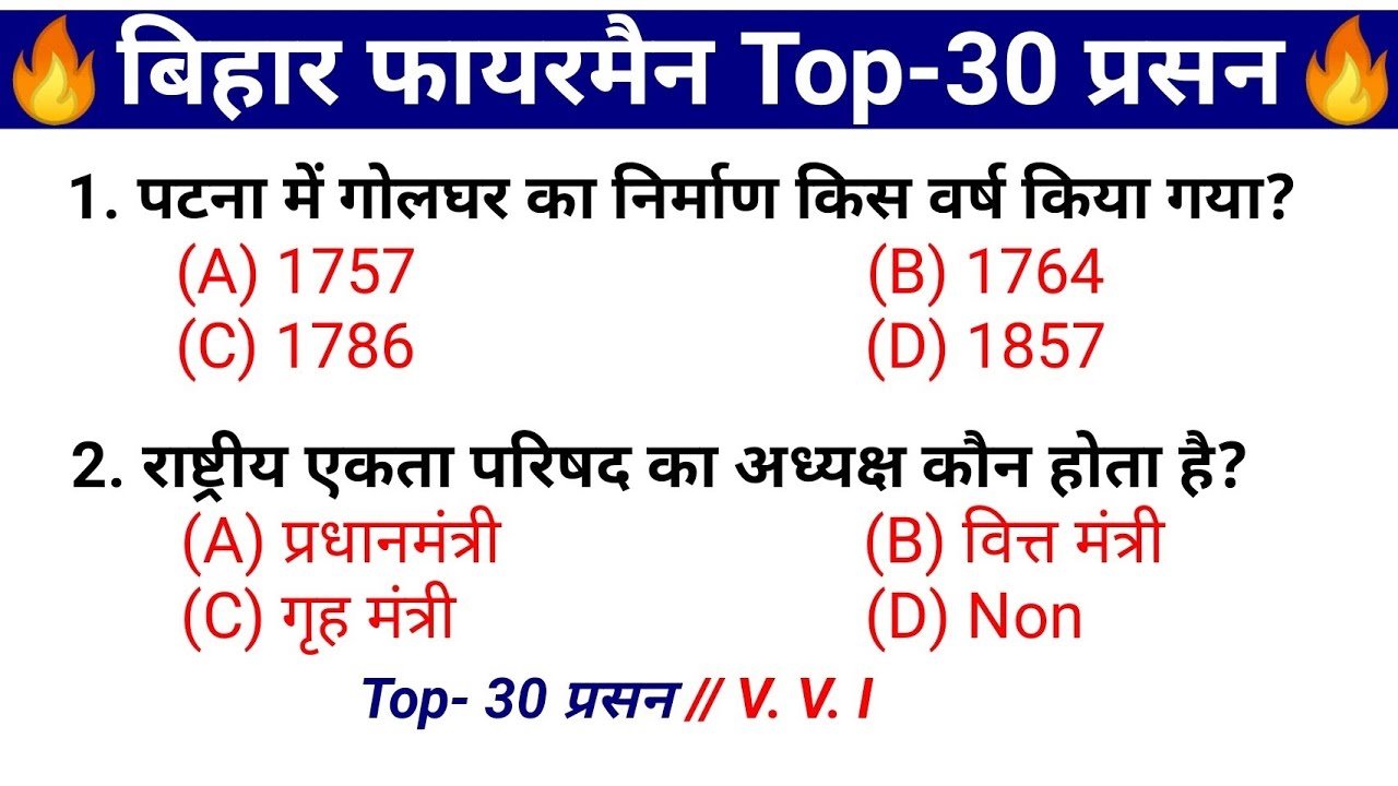 Bihar fireman practice set || Important 30 question || fireman set Gk/Gs || By Study key98