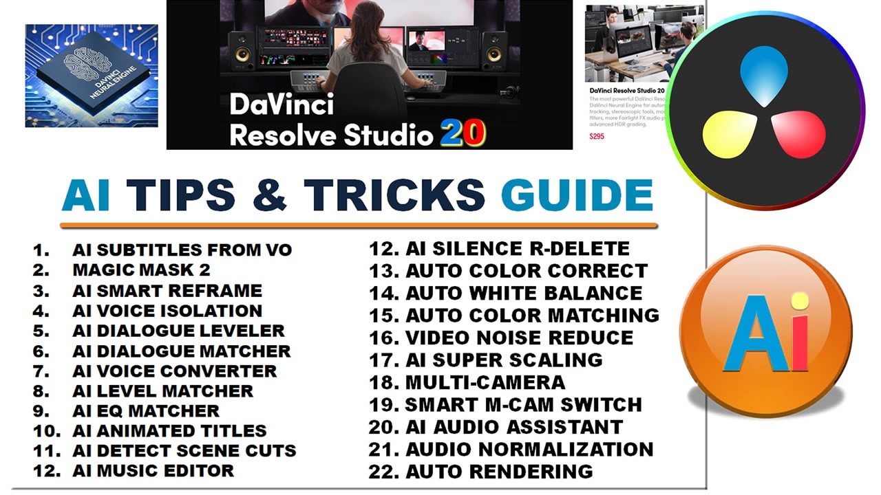 Davinci Resolve 20 Studio Ai Tips & Guide for Beginners. #davinciresolve #davinciresolvetutorials